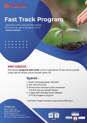 FAST TRAC PROGRAM MAGISTER MANAJEMEN UNIVERSITAS SURABAYA