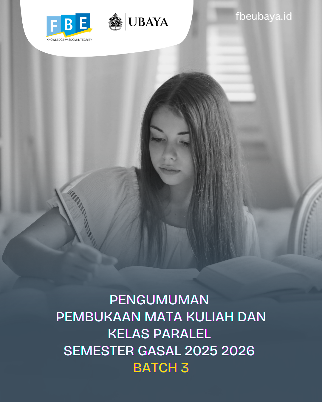 Pengumuman Pembukaan Mata Kuliah Dan Kelas Paralel Semester Gasal 2025 2026 Batch 3